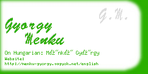 gyorgy menku business card